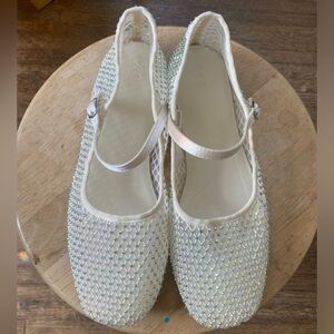 Zara mesh mary-janes with shiny studs